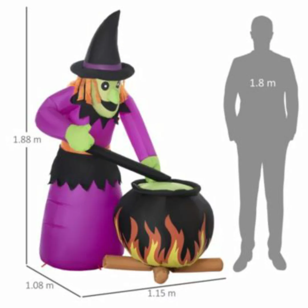 Outsunny Aufblasbare Halloween-Dekoration mit Sandsack mehrfarbig günstig online kaufen