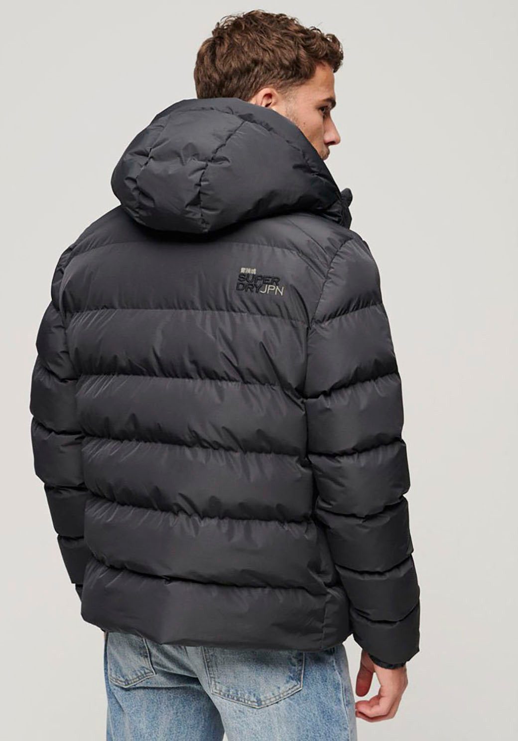 Superdry Steppjacke "HOODED SPORTS PUFFER JACKET", mit Kapuze günstig online kaufen