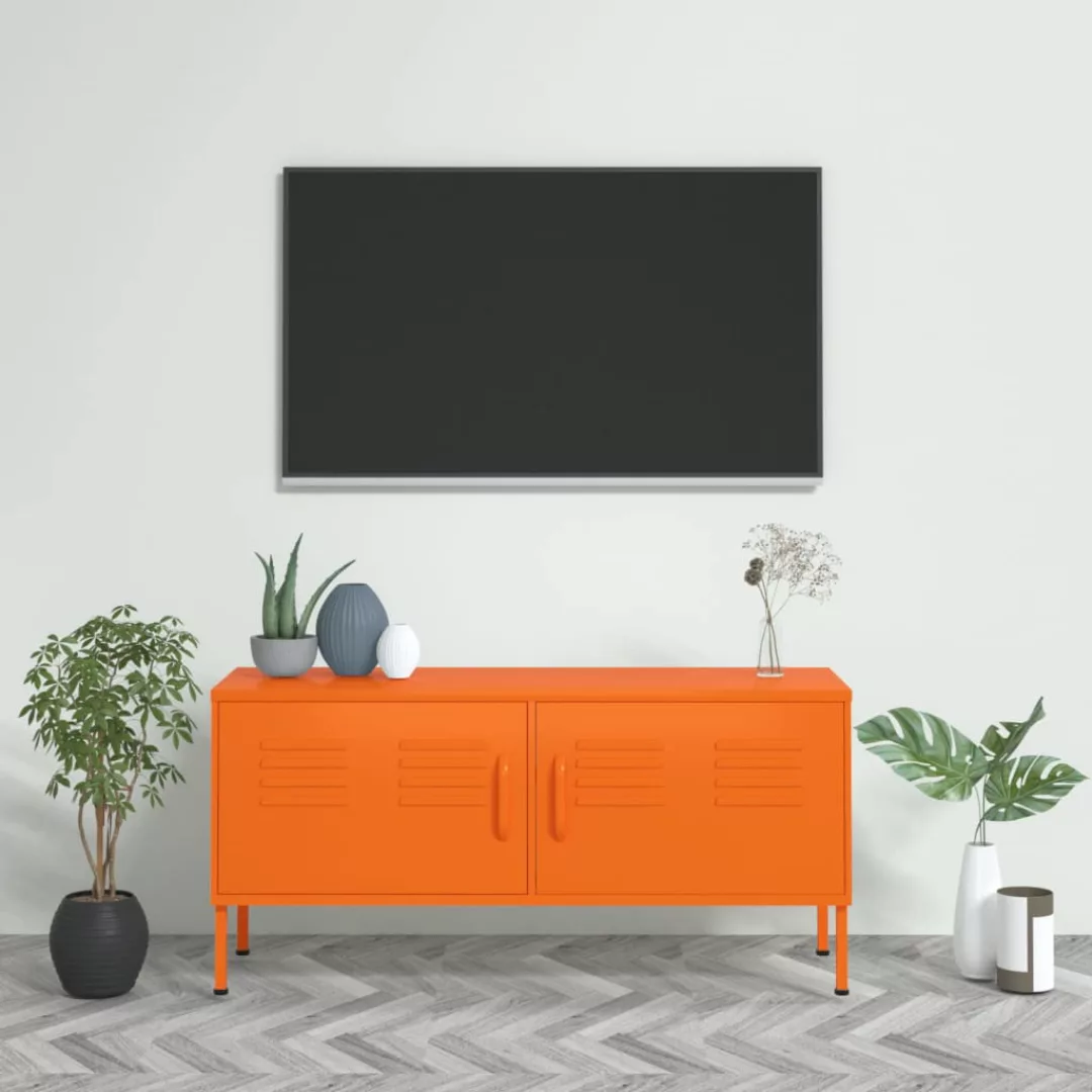 vidaXL TV-Schrank TV-Schrank Orange 105x35x50 cm Stahl Lowboard günstig online kaufen