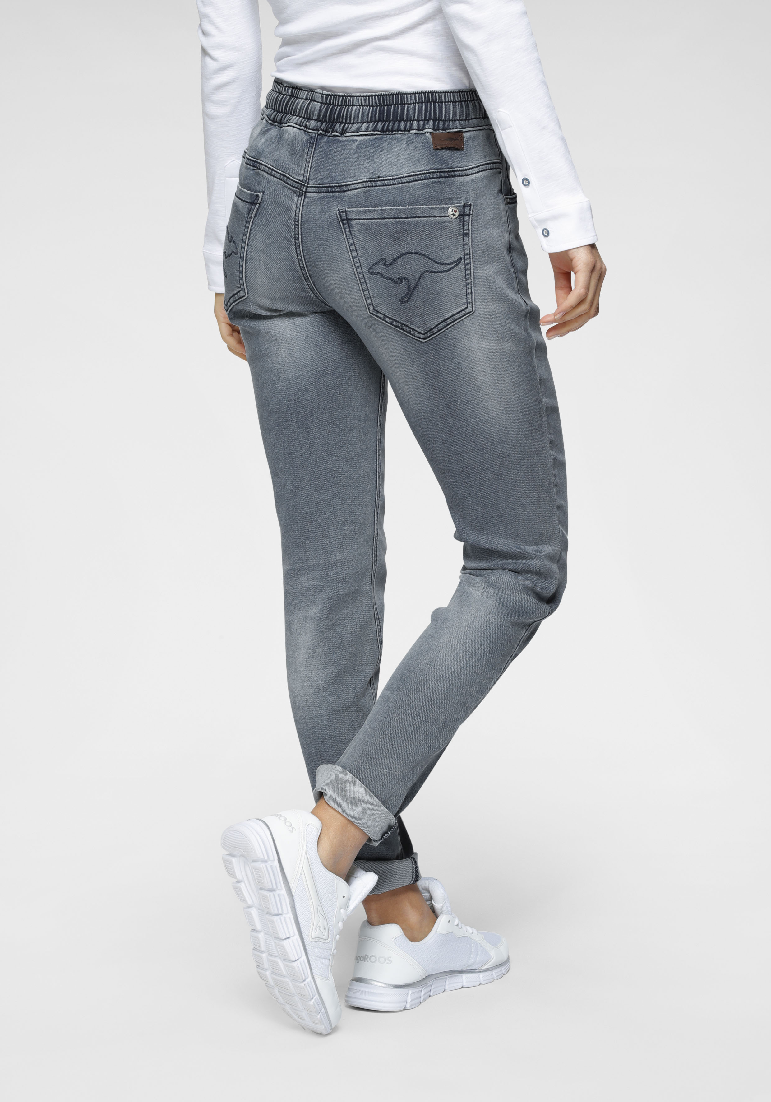 KangaROOS Jogg Pants in Denim-Optik mit elastischem Bündchen günstig online kaufen