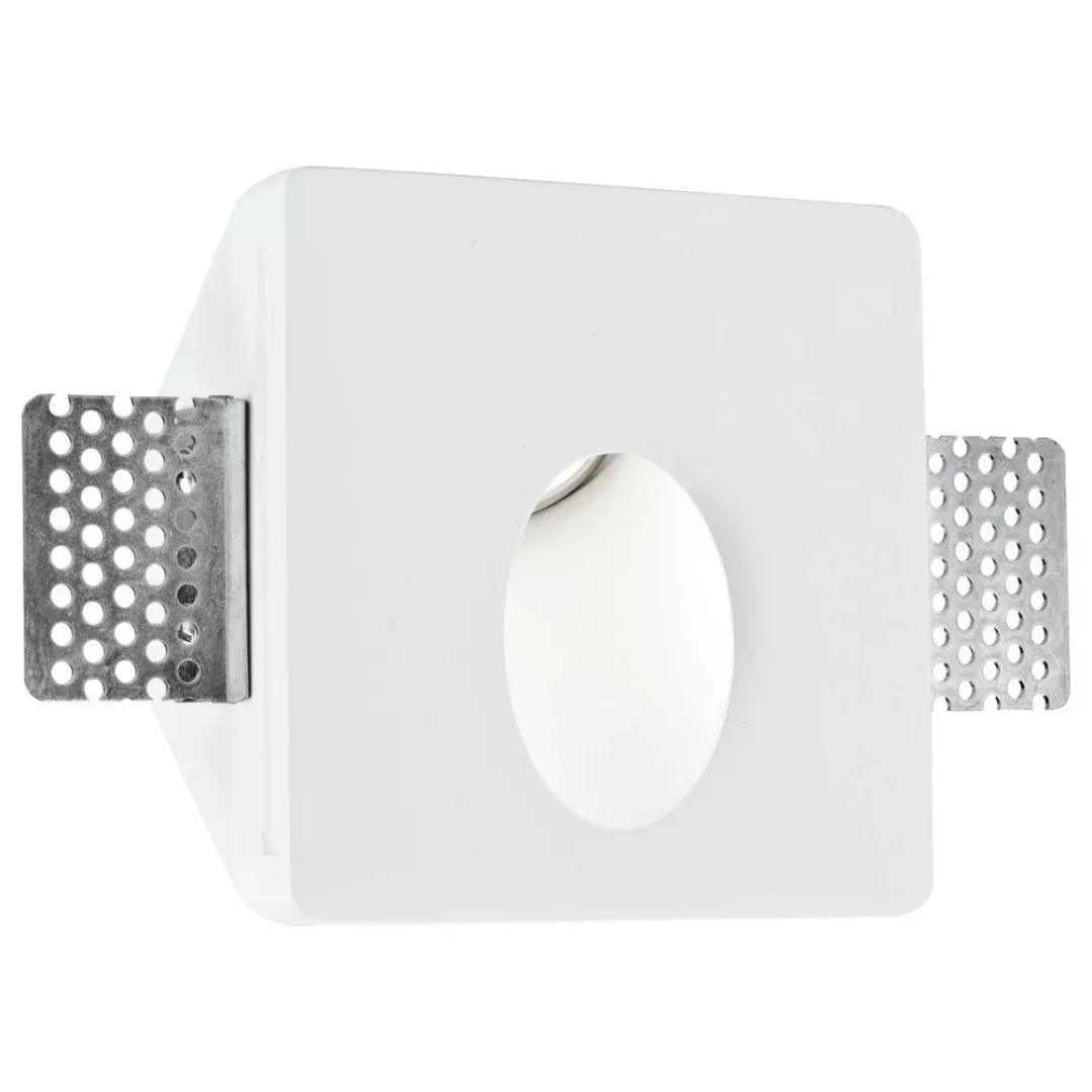 Gips Wandeinbauleuchte Ariel in weiß, 1-flammig, GU10 Reflektor - PAR16-Min günstig online kaufen