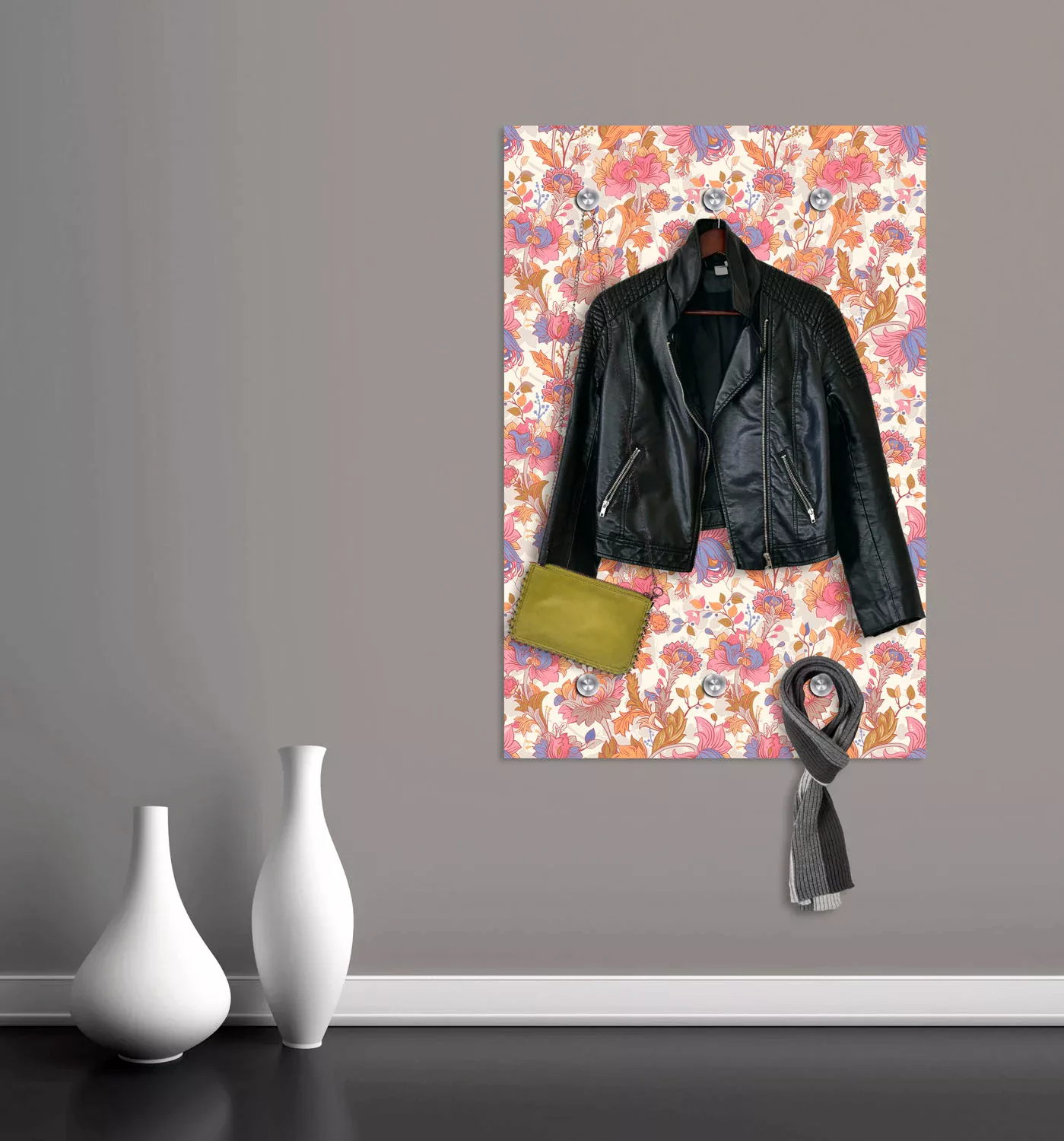 queence Garderobenleiste "Blumen", mit 6 Haken, 80 x 120 cm günstig online kaufen