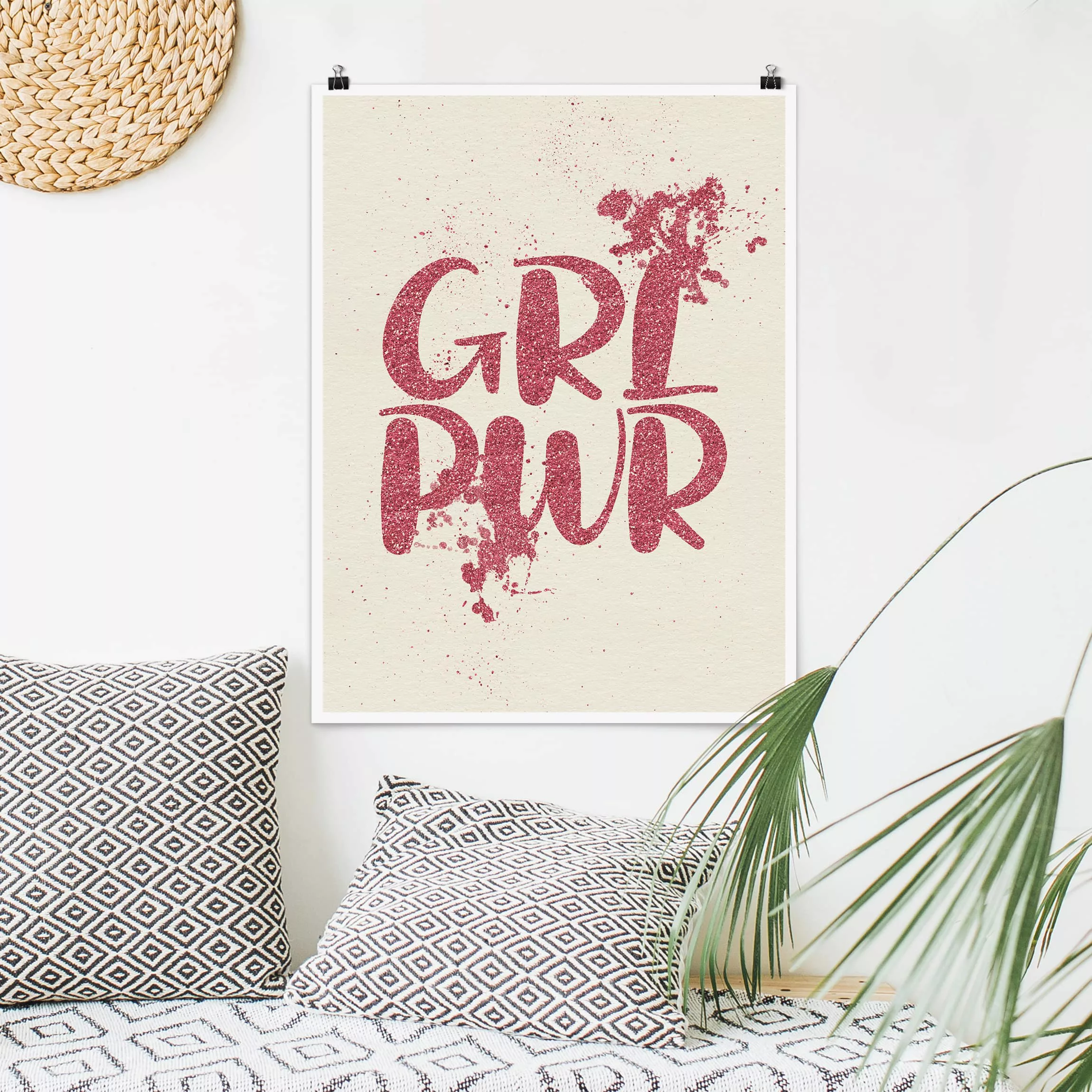 Poster Spruch - Hochformat Girl Power günstig online kaufen