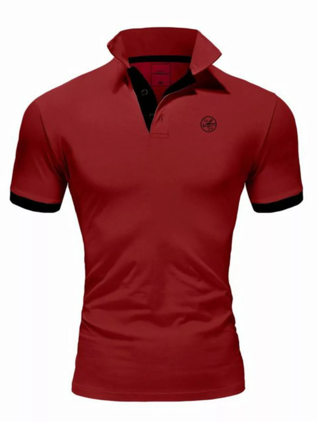 Amaci&Sons Poloshirt MEMPHIS Basic Kontrast Polo Shirt günstig online kaufen