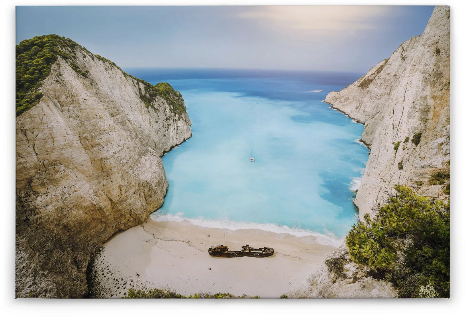 Bricoflor Leinwandbild Mit Meer Motiv In Türkis Strand Wandbild Ideal Für B günstig online kaufen