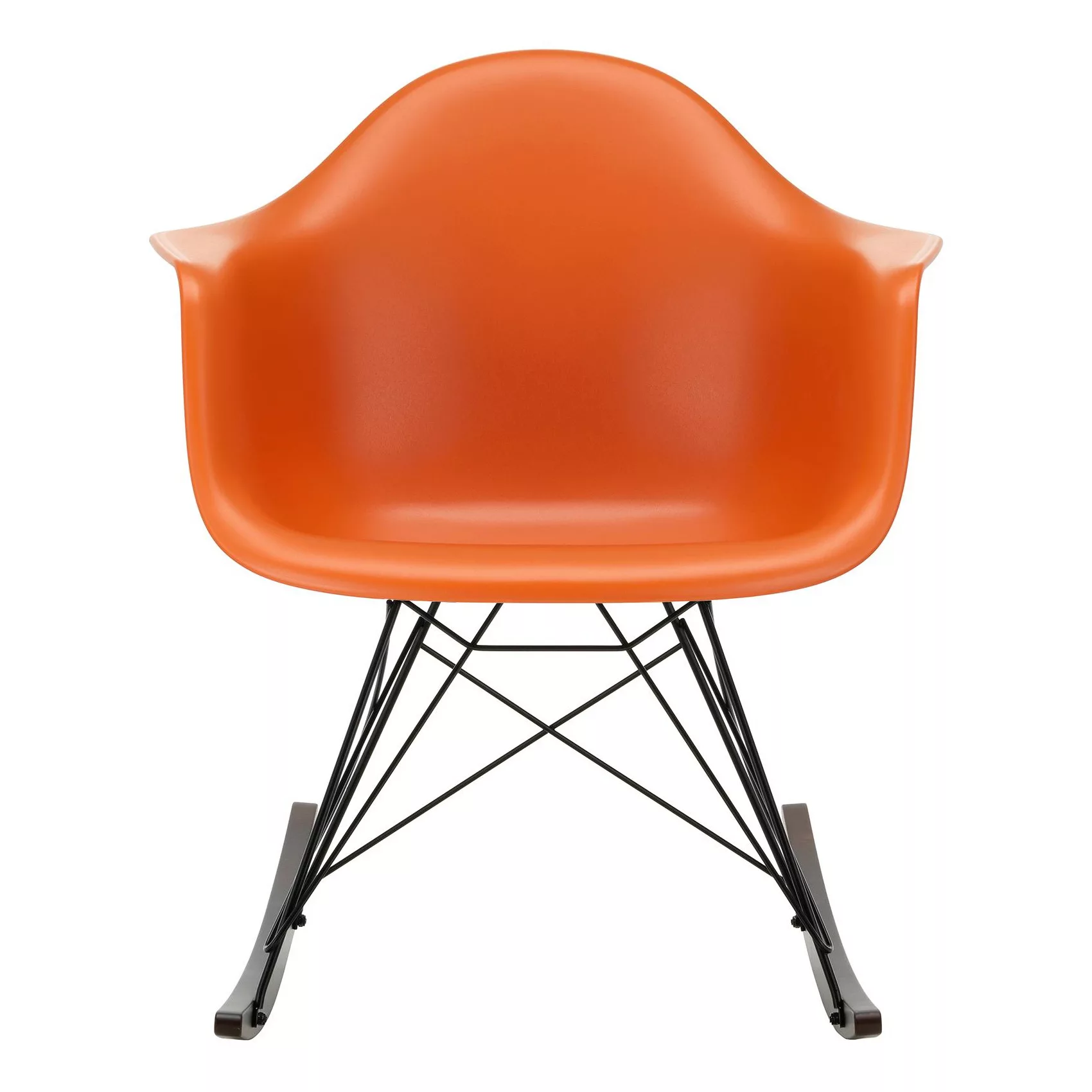 Vitra - Eames Plastic Armchair RAR Schaukelstuhl schwarz - rostiges orange/ günstig online kaufen