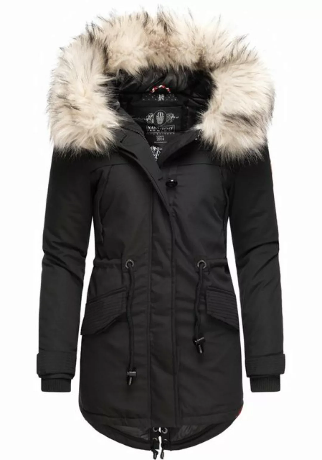 Navahoo Wintermantel "Lady Like", edler Parka m. abnehmbarem Kunstfell günstig online kaufen