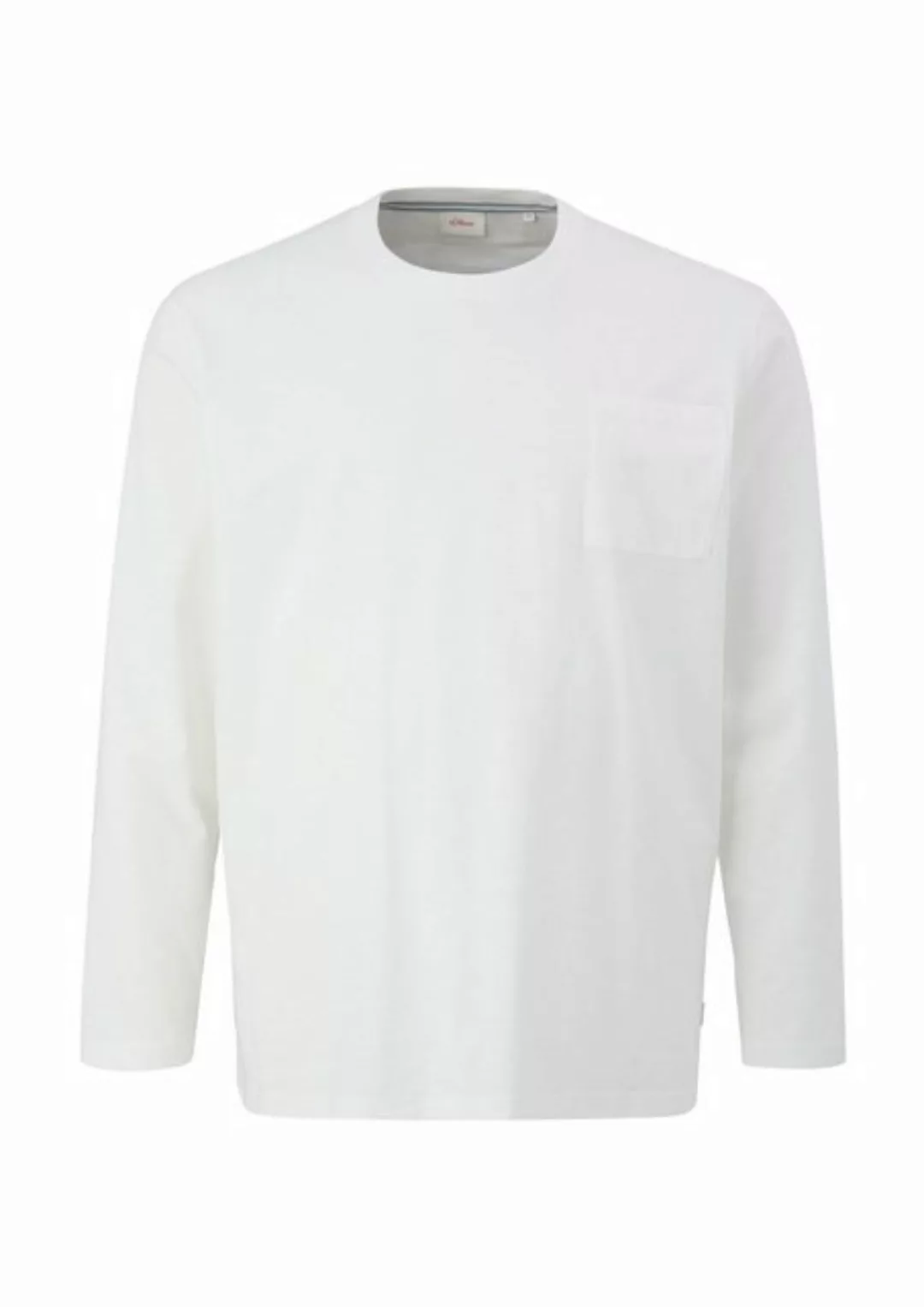 s.Oliver Langarmshirt Longsleeve mit Flammgarnstruktur günstig online kaufen