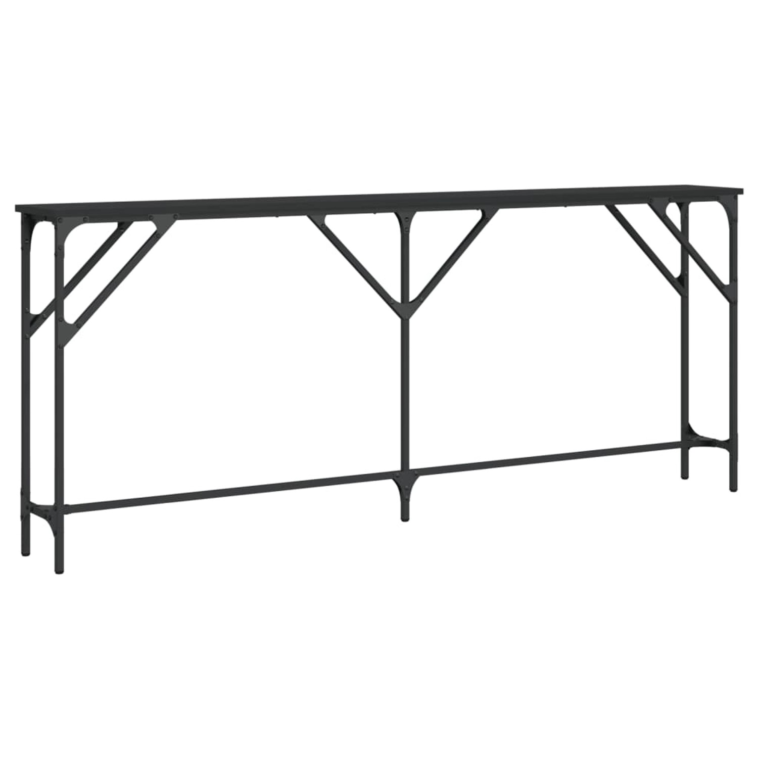 vidaXL Konsolentisch Schwarz 180x23x75 cm Holzwerkstoff günstig online kaufen