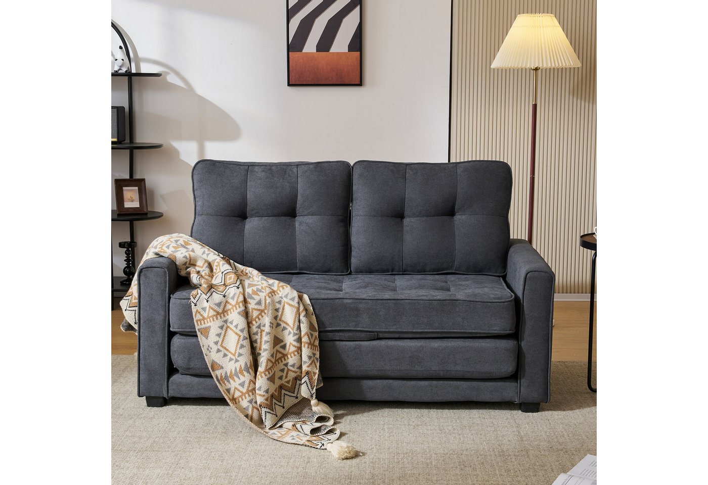 BlingBin Loungesofa 2 Sitzer Sofa Couch Polstermöbel Wohnzimmersofa mit Sch günstig online kaufen