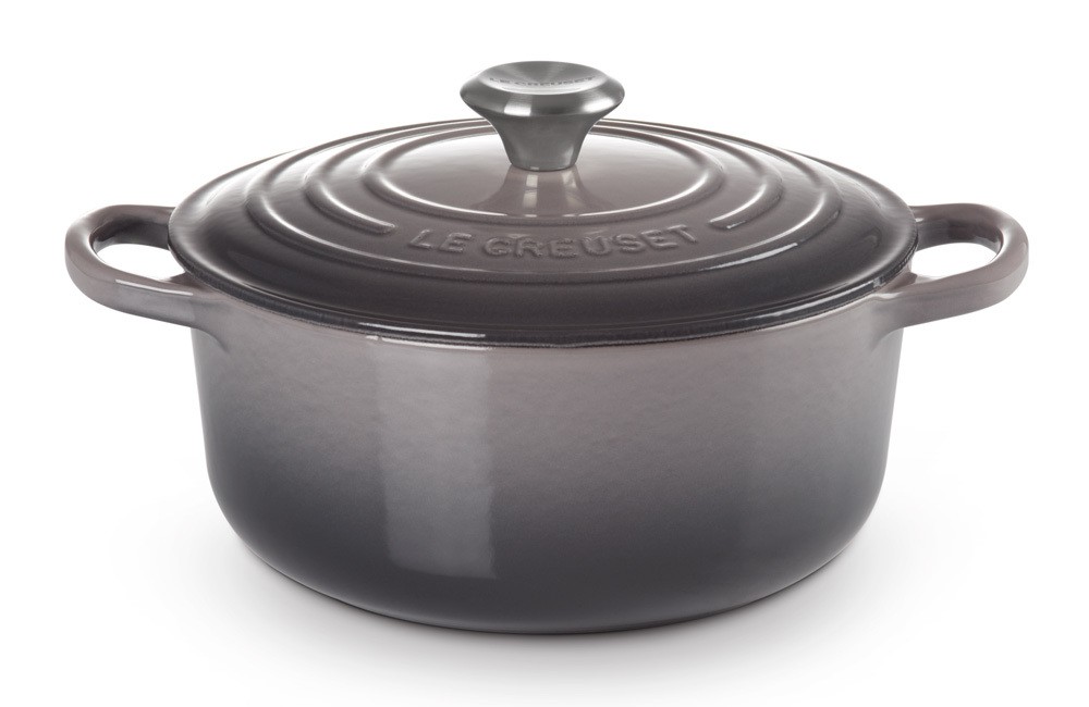 Le Creuset Bräter Signature Rund Gusseisen Flint Grau 26 cm günstig online kaufen