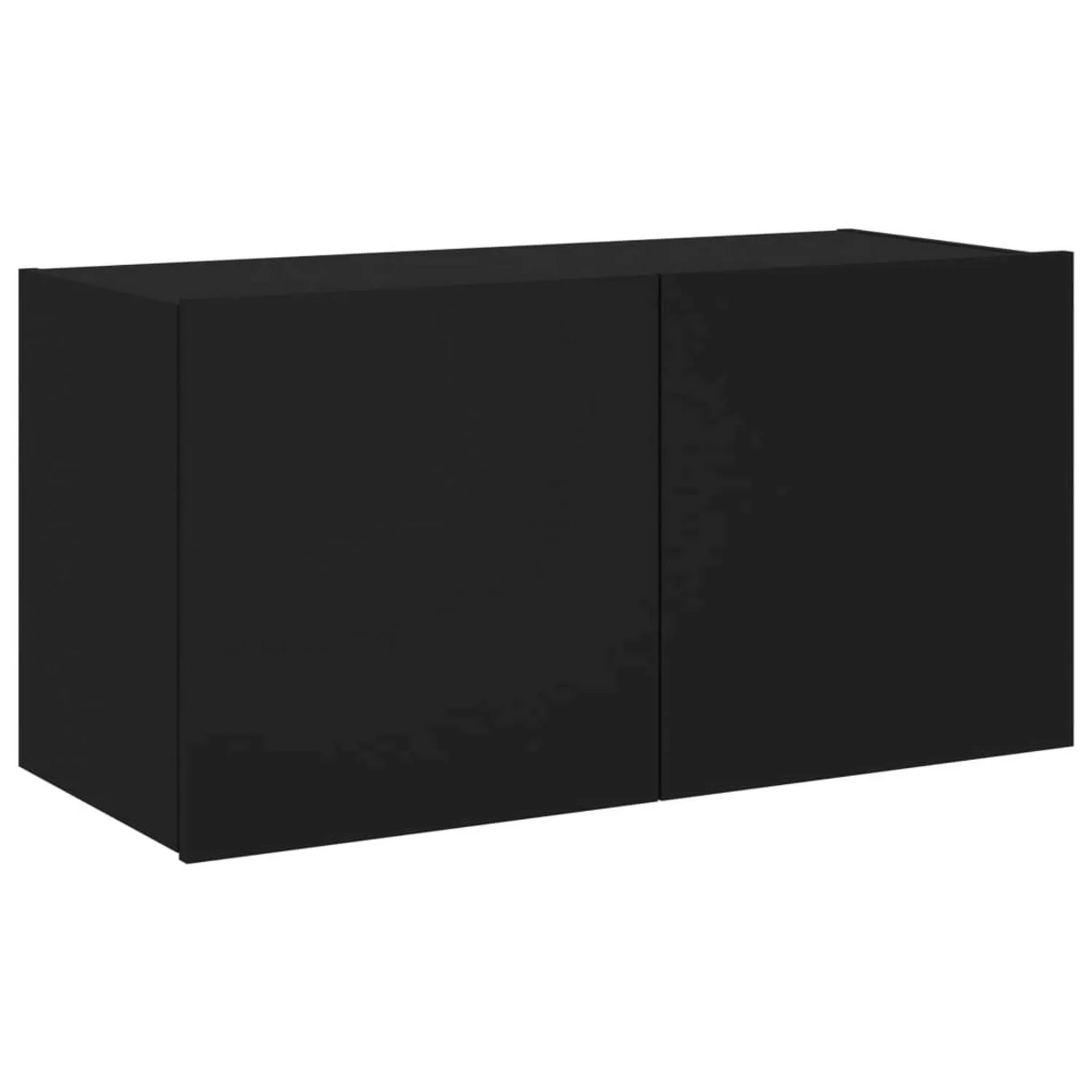 vidaXL TV-Schrank TV-Wandschrank mit LED-Leuchten Schwarz 80x35x41 cm günstig online kaufen