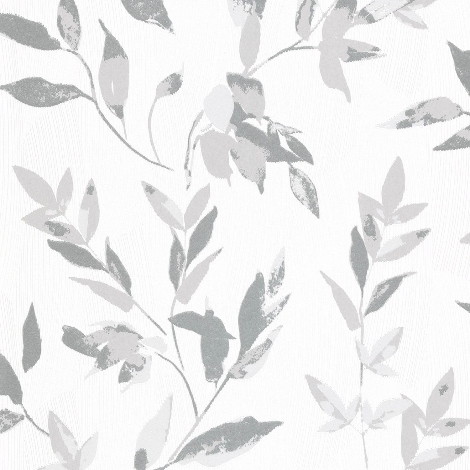 Bricoflor Tapete Blätter Grau Weiß Moderne Vliestapete mit Blatt Design Ide günstig online kaufen