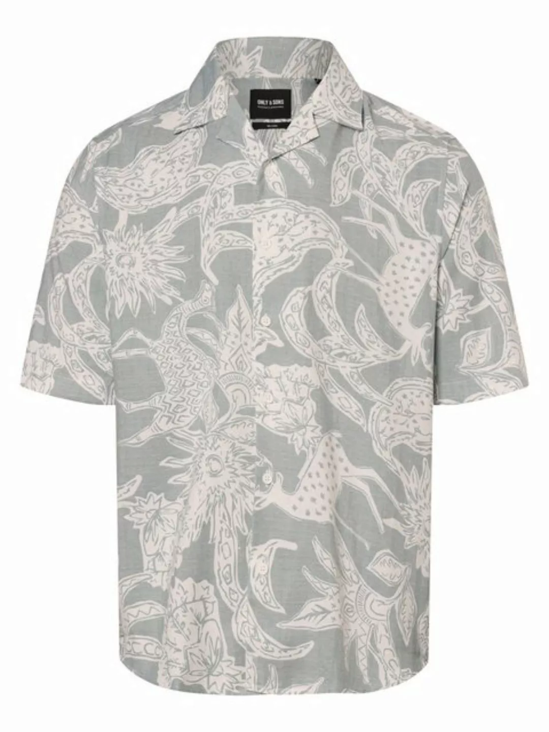 ONLY & SONS Kurzarmhemd Sommer Hemd mit Resort-Kragen 7559 in Weiß günstig online kaufen