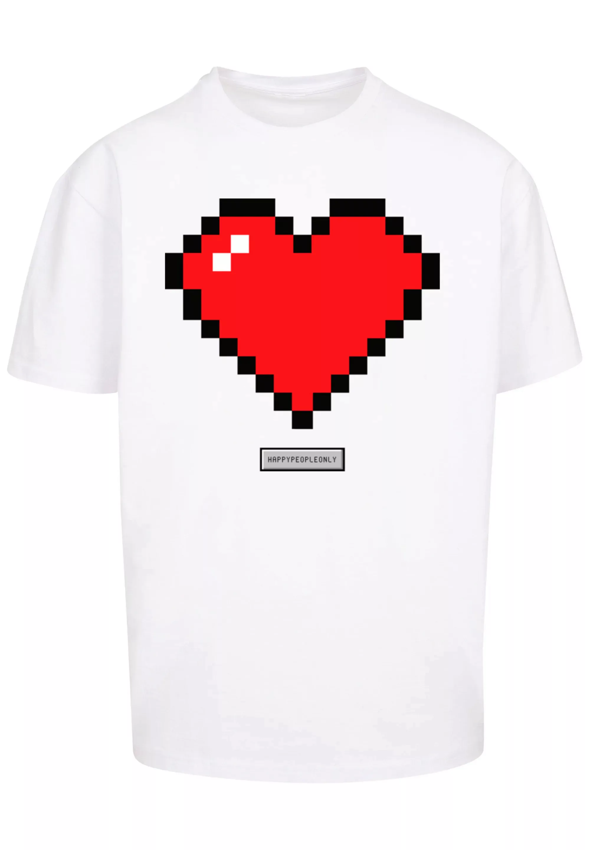 F4NT4STIC T-Shirt "Pixel Herz Good Vibes Happy People", Print günstig online kaufen