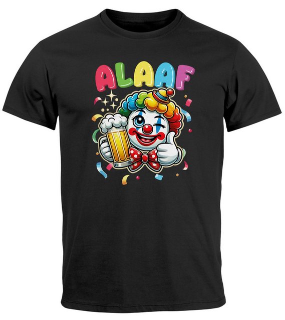 MoonWorks Print-Shirt Herren T-Shirt Fasching Karneval Clown Alaaf Helau Ve günstig online kaufen