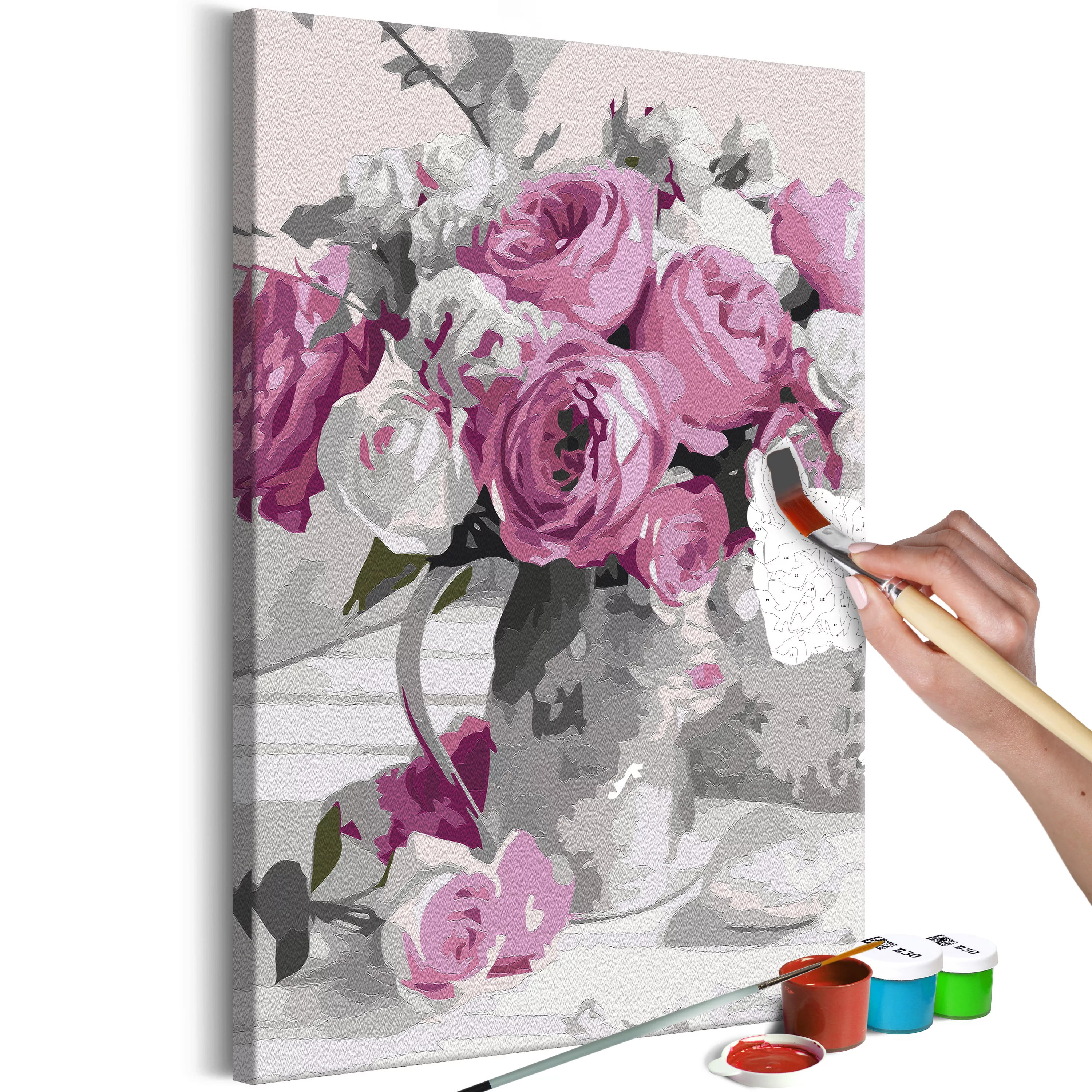Malen Nach Zahlen - Pink Bouquet günstig online kaufen