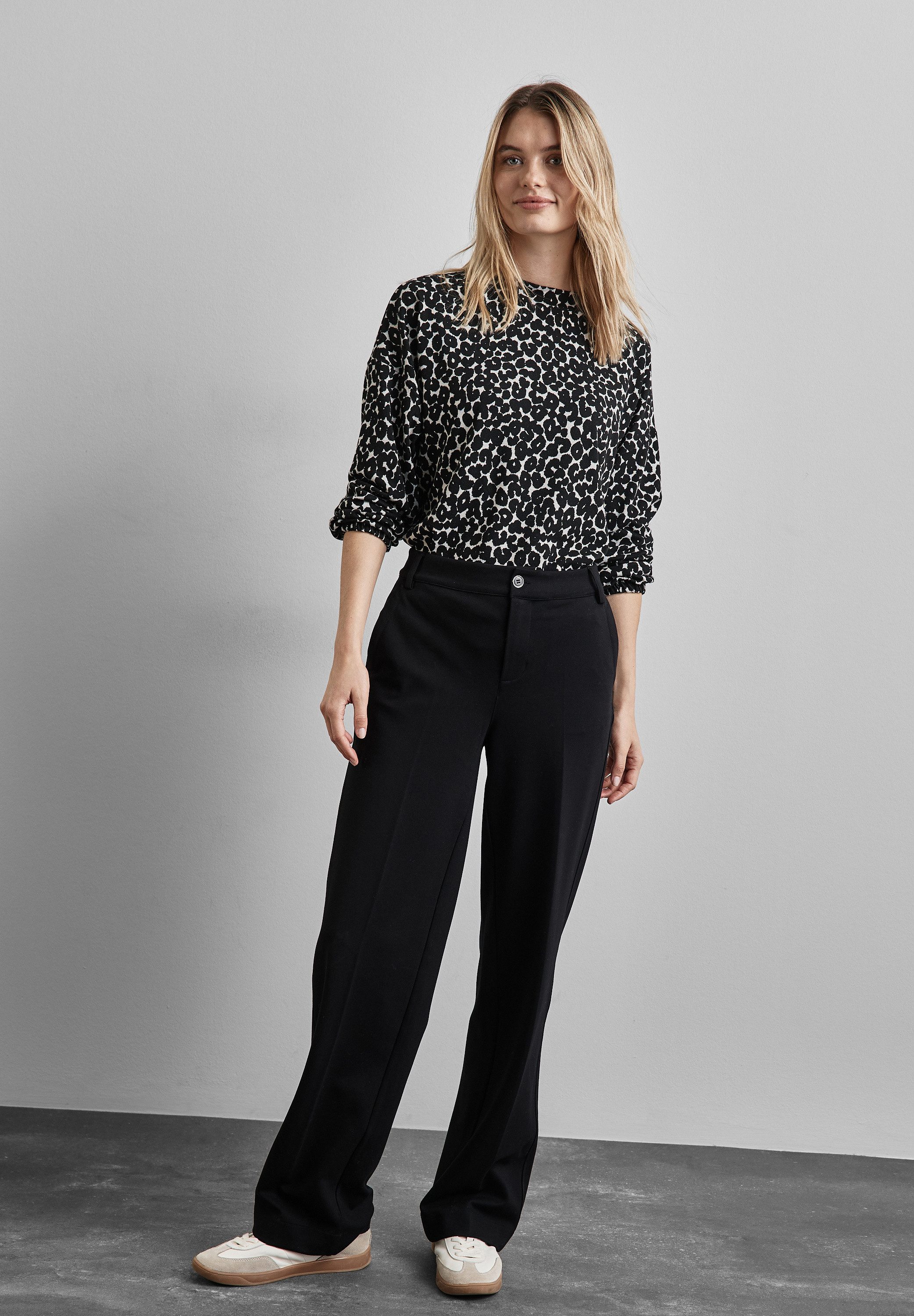 STREET ONE Langarmshirt im angesagten Leo-Look günstig online kaufen