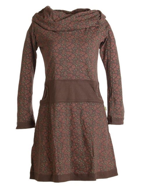 Vishes Jerseykleid Bedrucktes Kleid aus Baumwolle mit Schalkragen Ethno, Go günstig online kaufen