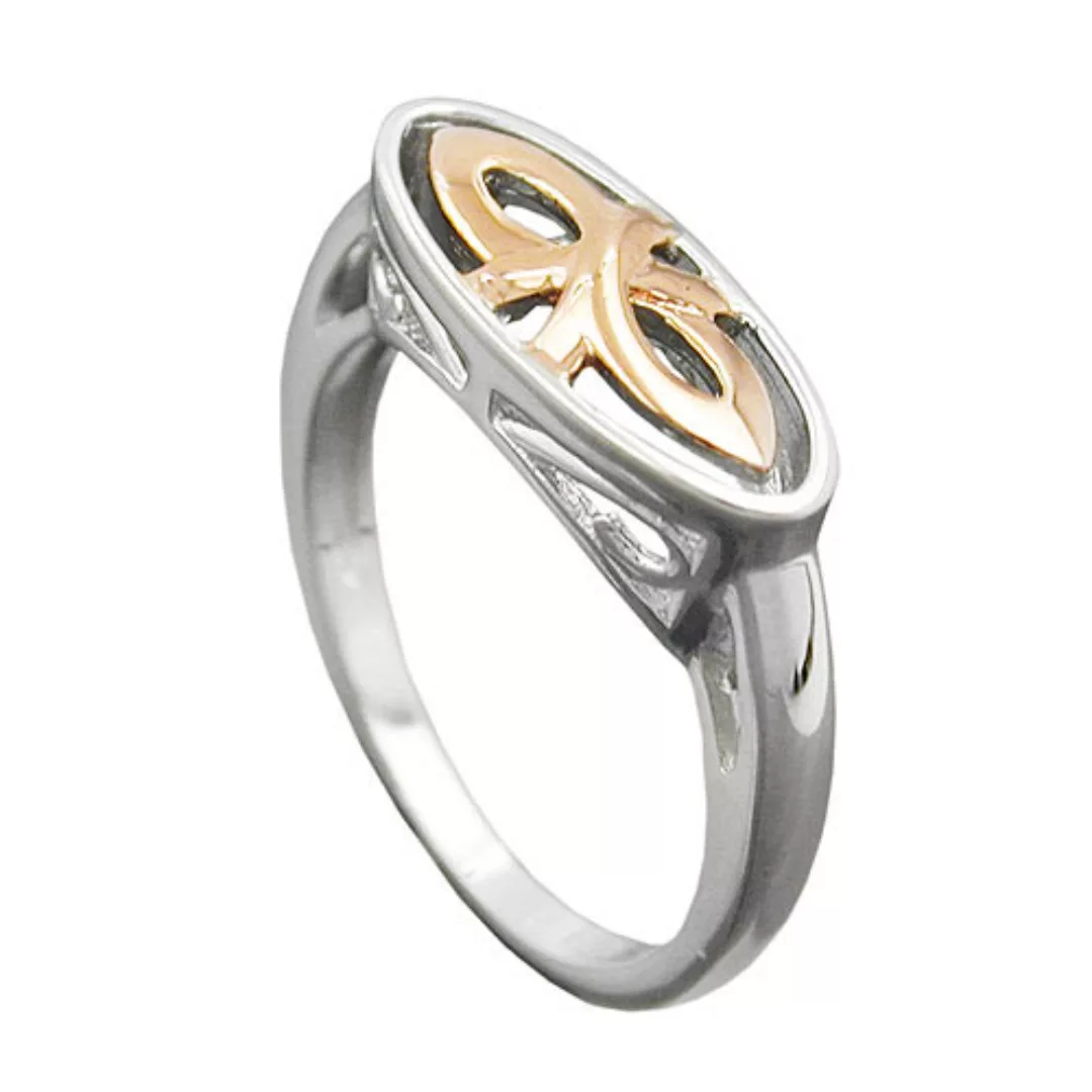 SIGO Ring, bicolor, rhodiniert, Silber 925 günstig online kaufen