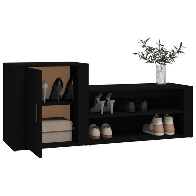 vidaXL Schuhschrank Schuhschrank Schwarz 130x35x54 cm Spanplatte Schuhe Auf günstig online kaufen