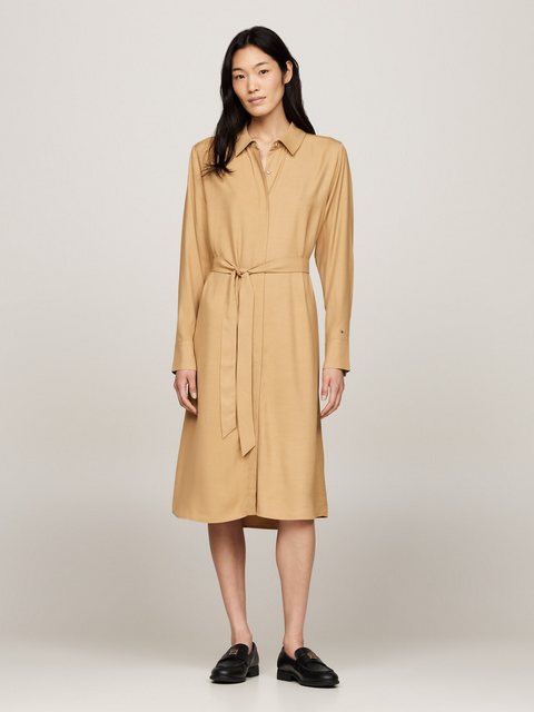 Tommy Hilfiger Hemdblusenkleid FLUID VISCOSE SHIRT DRESS fließende Viskose günstig online kaufen