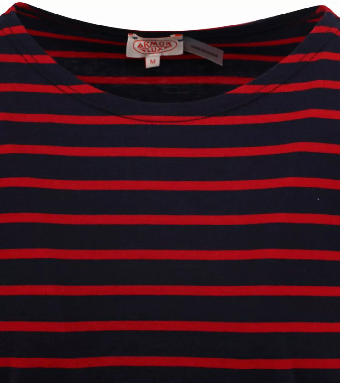 Armor-Lux Hoëdic T-Shirt Streifen Navy Rot - Größe L günstig online kaufen