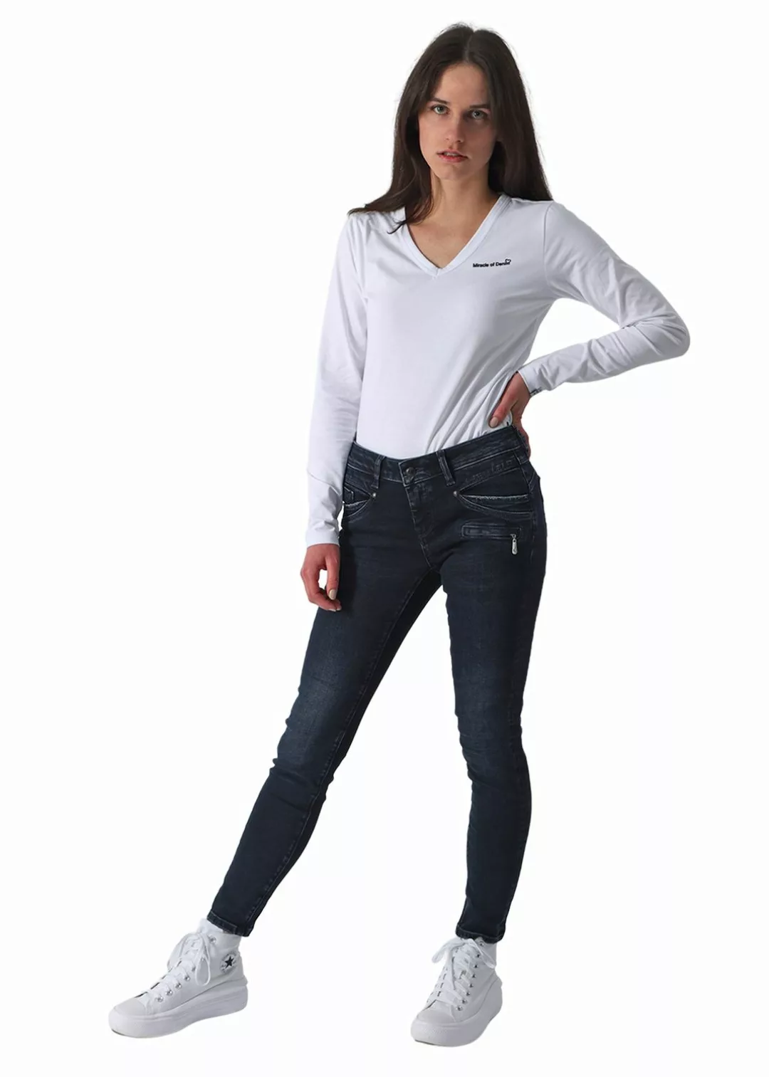 M.O.D. Damen Jeans SUZY - Skinny Fit - Blau - Slip Blue Black günstig online kaufen