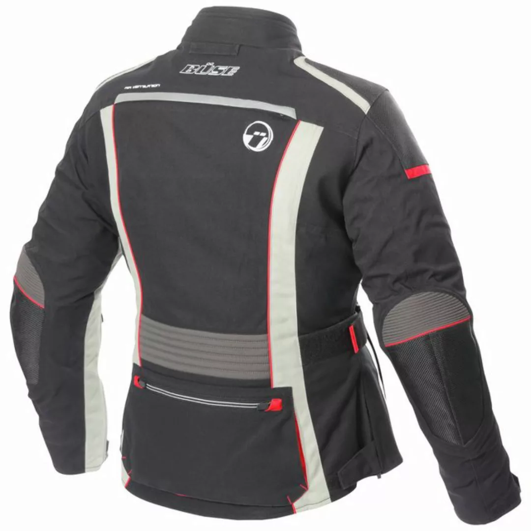 Büse Motorradjacke BÜSE Linda Textiljacke Damen schwarz/rot Gr. 42 Textilja günstig online kaufen