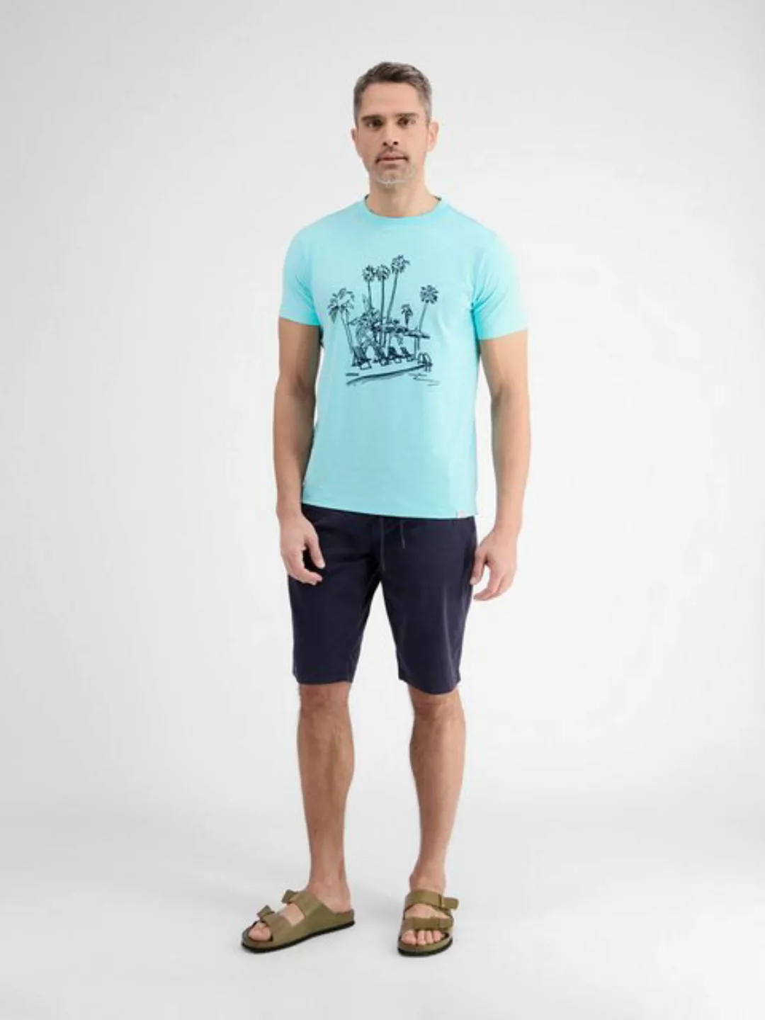 LERROS T-Shirt "LERROS Herren T-Shirt, manuell designter Frontprint" günstig online kaufen