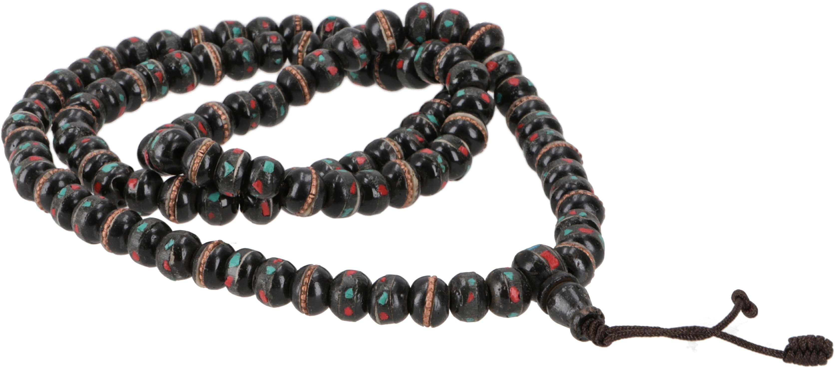 Guru-Shop Perlenkette Tibetische Mala mit verzierten günstig online kaufen
