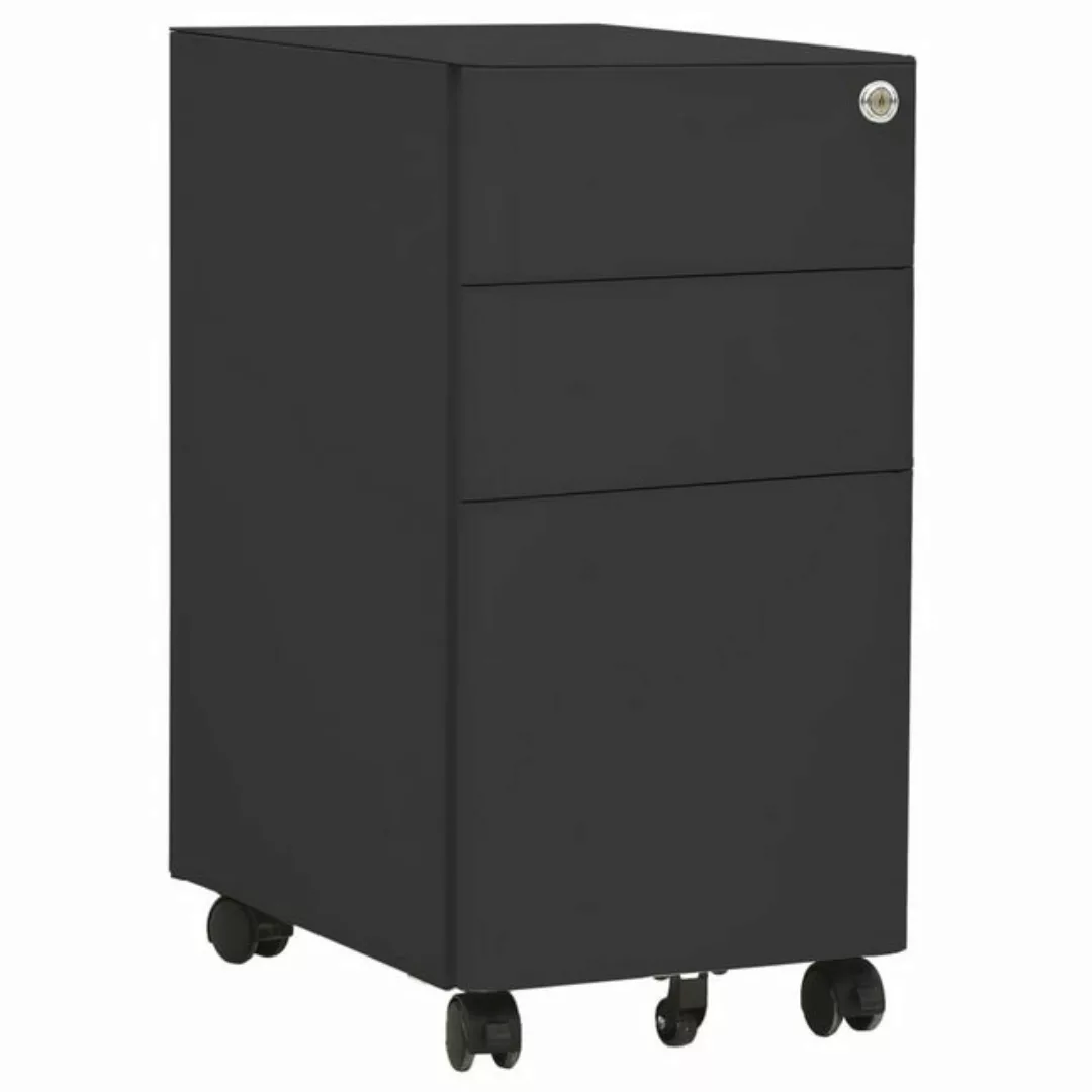 Aktenschrank Mit Rollen Anthrazit 30x45x59 Cm Stahl günstig online kaufen