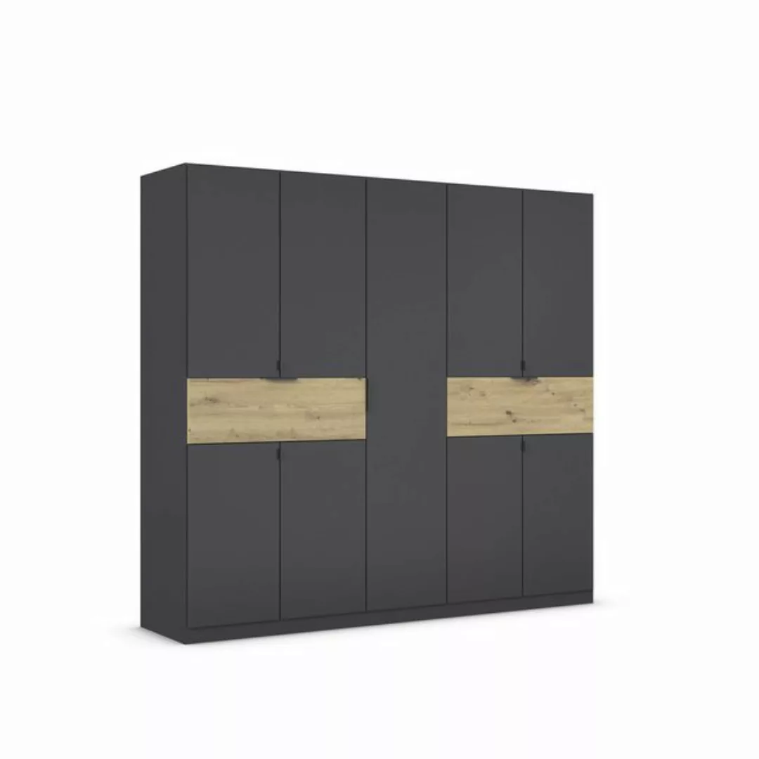 freiraum Drehtürenschrank Ticao 2 Schübe, in grau metallic / Eiche Artisan günstig online kaufen