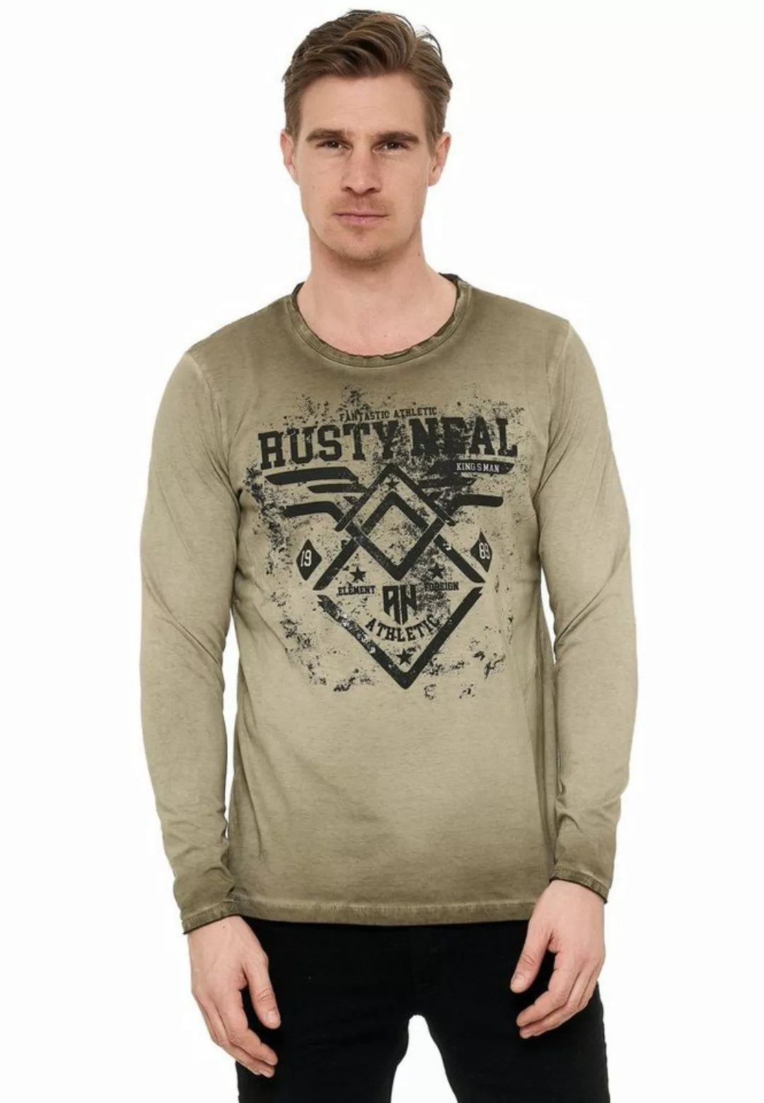 Rusty Neal Langarmshirt, mit Front-Print günstig online kaufen