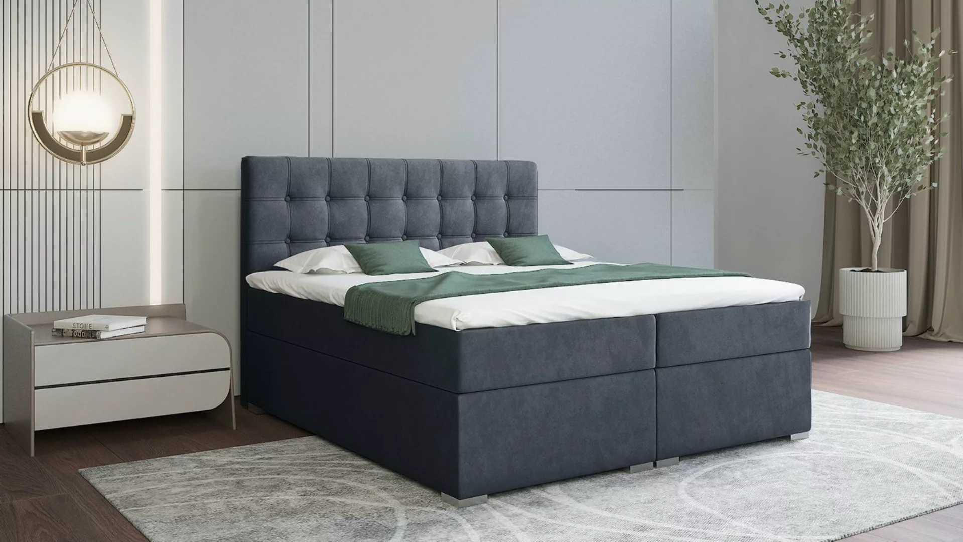 Deine Möbel 24 Boxspringbett MAGIC Komplettbett Polsterbett inkl. Bonellfed günstig online kaufen