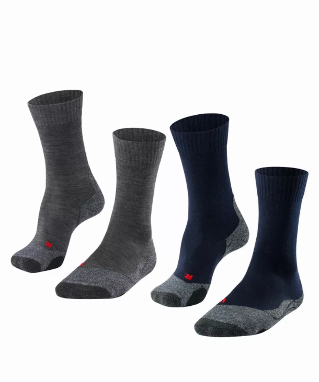 FALKE TK2 2-Pack Herren Socken, 42-43, Mehrfarbig, Wolle, 15924-001003 günstig online kaufen