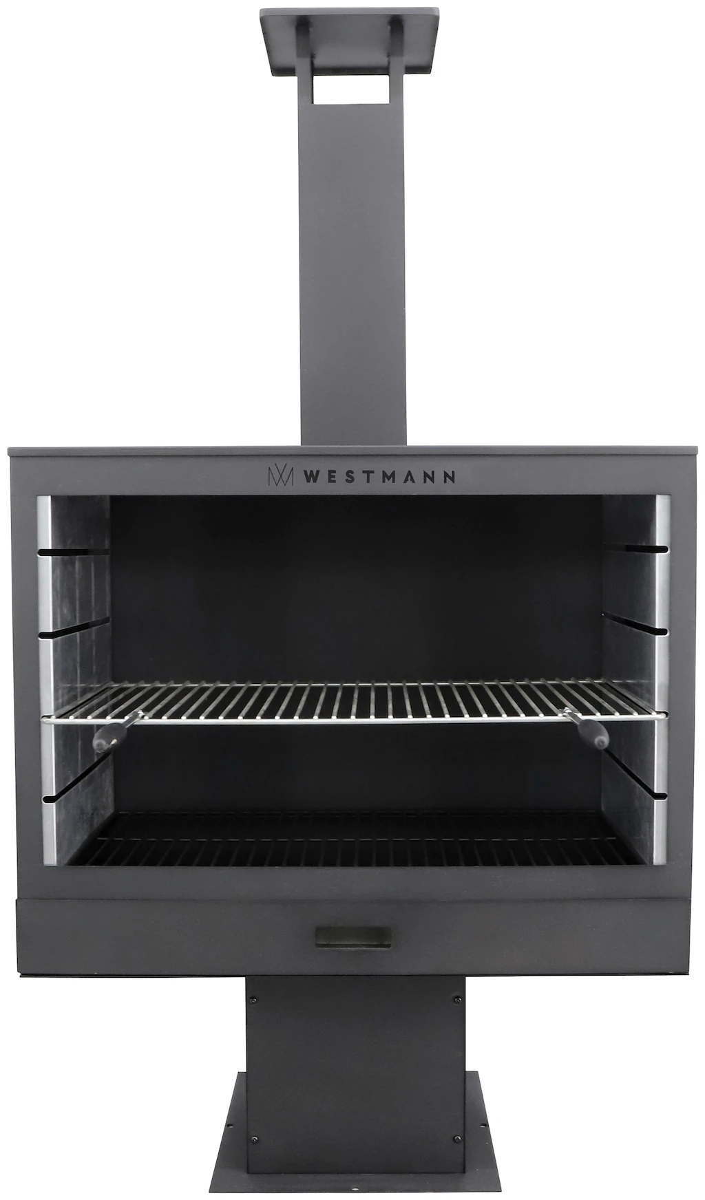 Westmann Grill-und Gartenkamin schwarz Metall B/H/T: ca. 90x160x50 cm günstig online kaufen