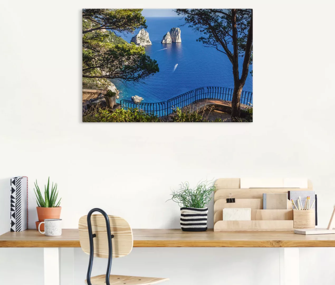 Artland Wandbild »Faraglione-Felsen auf Capri, Italien«, Meer Bilder, (1 St günstig online kaufen