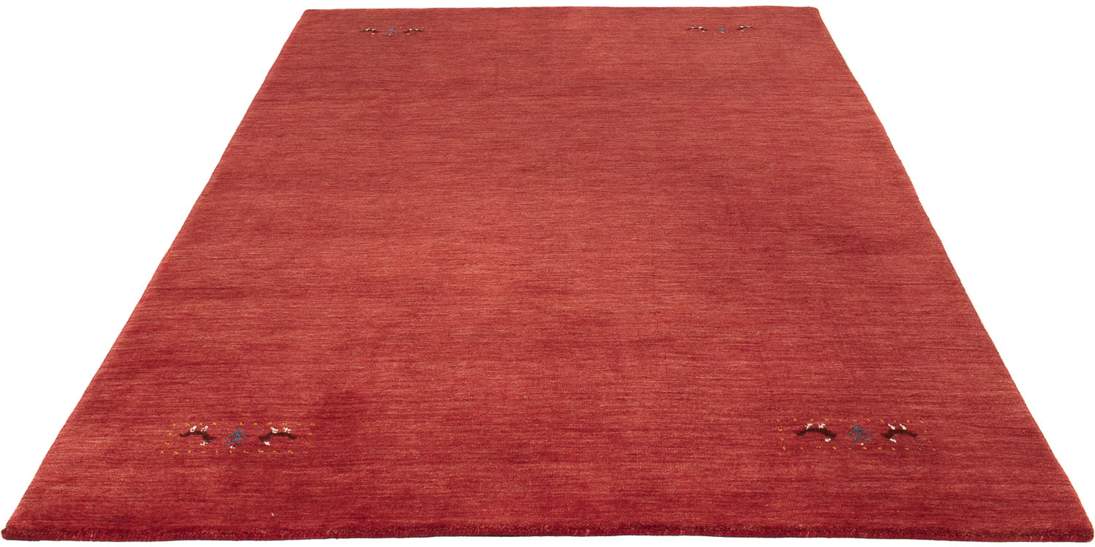 morgenland Wollteppich »Gabbeh - Loribaft Softy - 240 x 170 cm - dunkelrot« günstig online kaufen