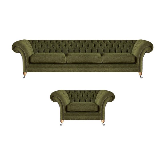 JVmoebel Chesterfield-Sofa Chestefield Sofas Couch Designer Textil Sitz Pol günstig online kaufen