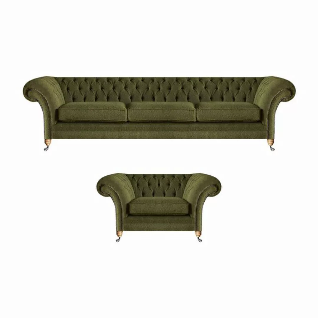 JVmoebel Chesterfield-Sofa Chestefield Sofas Couch Designer Textil Sitz Pol günstig online kaufen