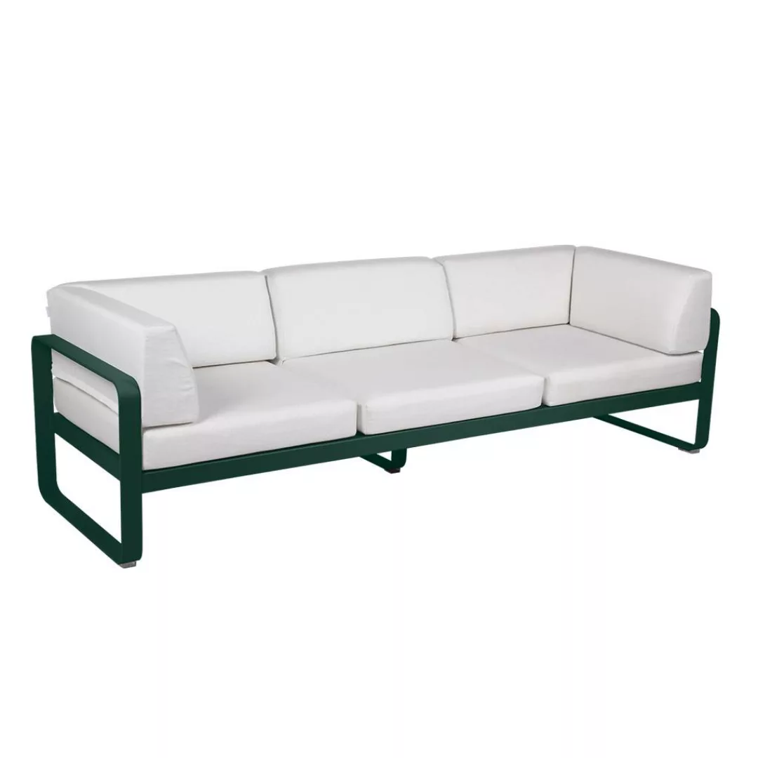 Bellevie 3-Sitzer Club Sofa Outdoor 02 Zederngrün 81 Grauweiß günstig online kaufen