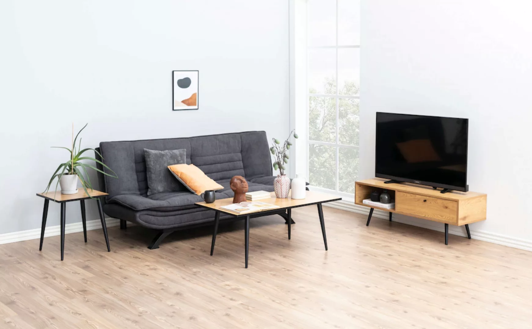 ACTONA GROUP Schlafsofa "VANBY Couch, Gästebett, Liegesofa mit Microfaserbe günstig online kaufen