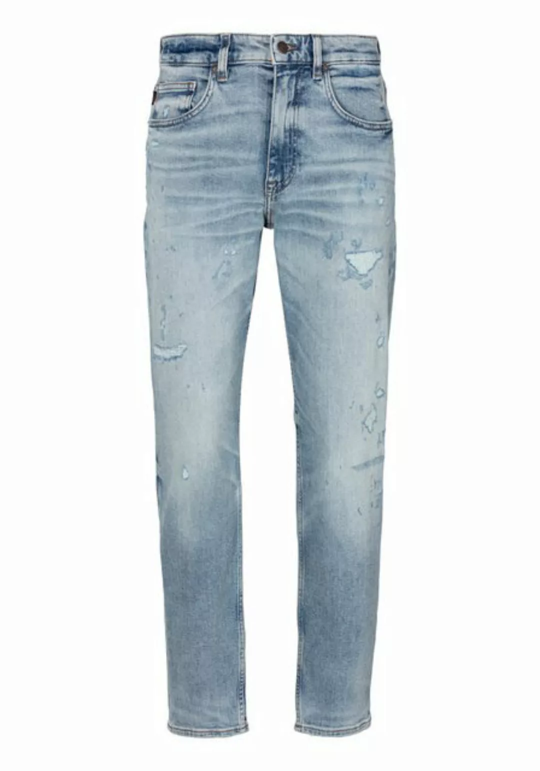 BOSS ORANGE Regular-fit-Jeans TROY BO mit Leder-Badge günstig online kaufen