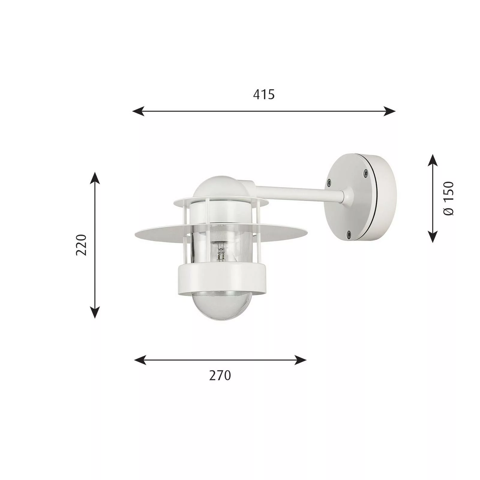 Louis Poulsen Albertslund Wandlampe 41,5 cm weiß günstig online kaufen