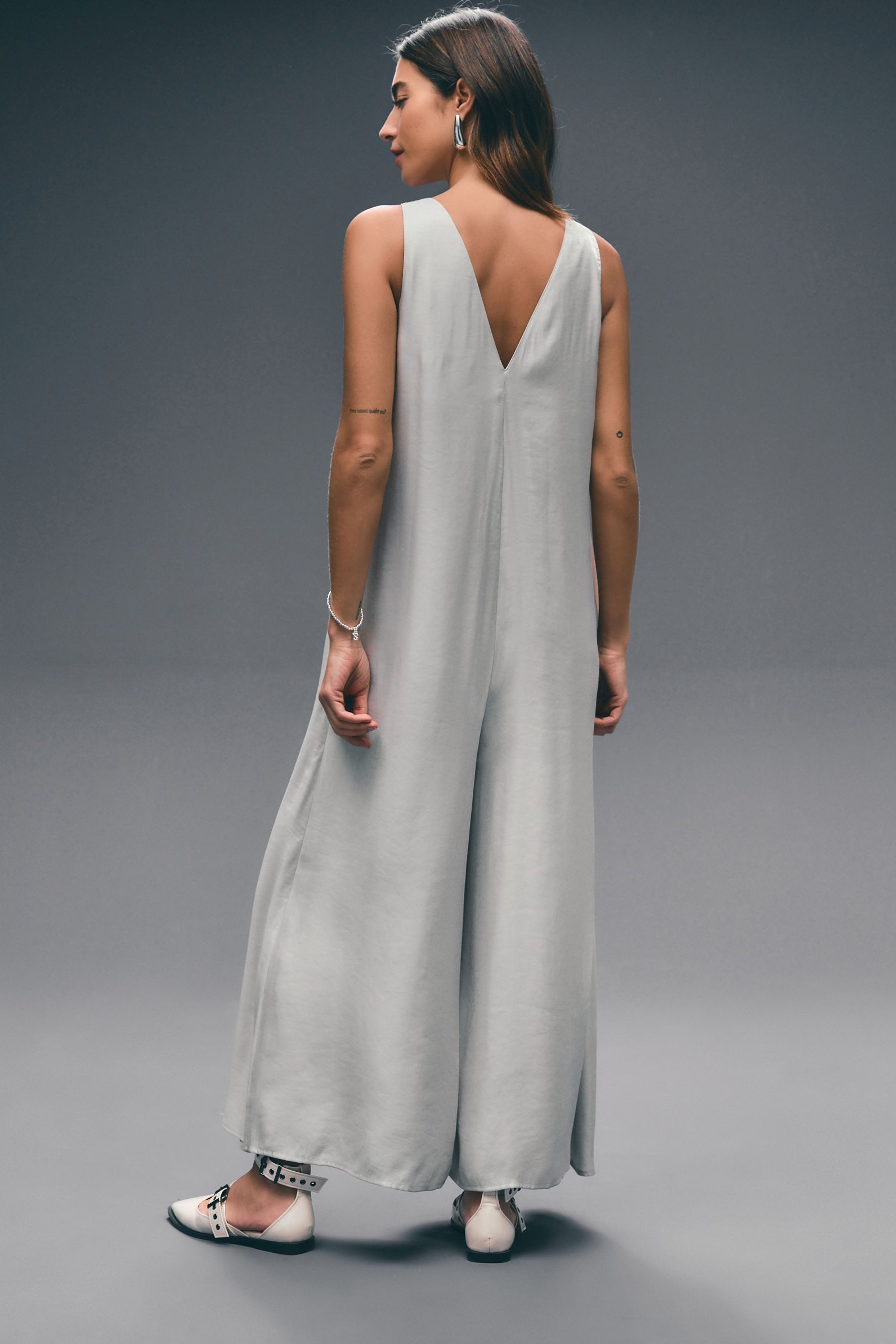 Next Jumpsuit Metallic-Jumpsuit mit weitem Bein und günstig online kaufen