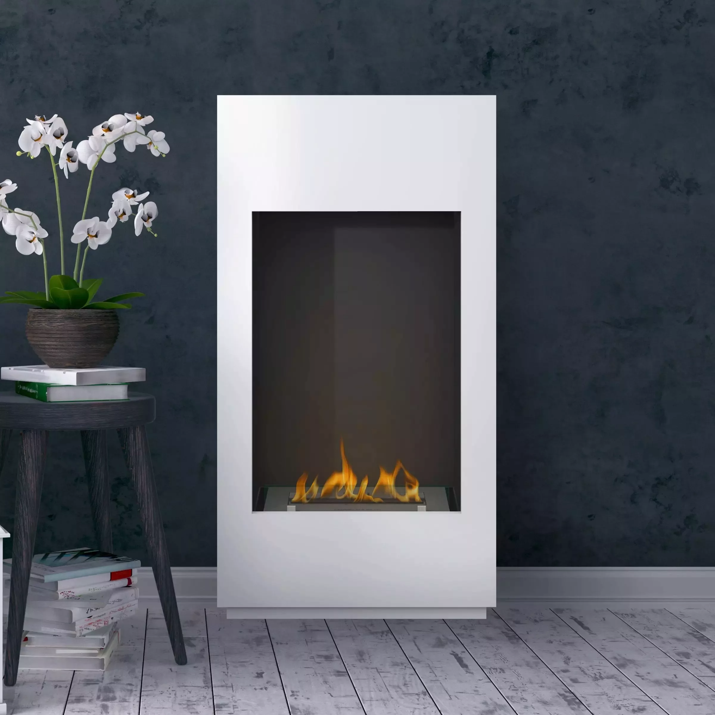 Noble Flame Santiago [B-Ware, Design Ethanolkamin]: Weiß (warm) günstig online kaufen