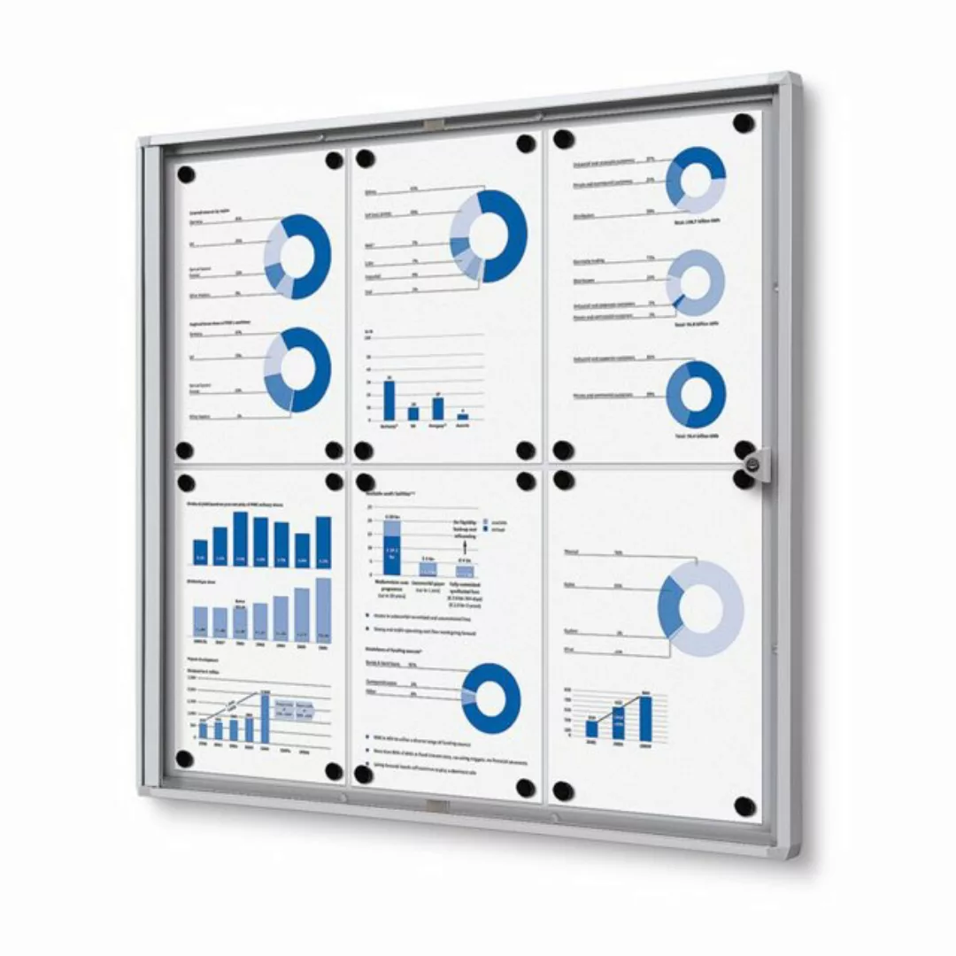 Showdown Displays Hängevitrine Economy SCXS - 6x DIN A4 - Aluminium - Silbe günstig online kaufen