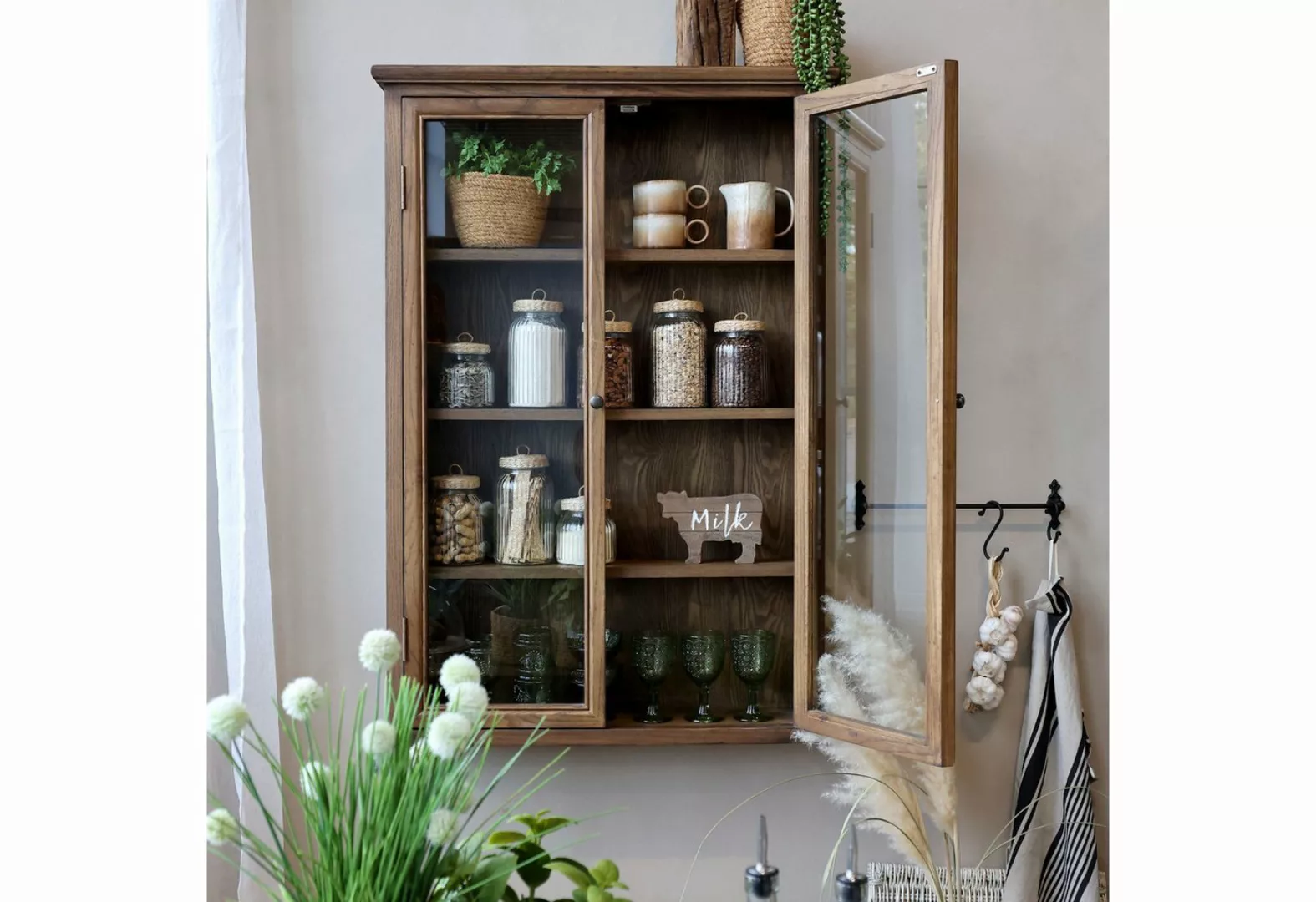 Annimuck Hängevitrine Chic Antique Marseille Wandschrank m.3 Ablagen Hängev günstig online kaufen