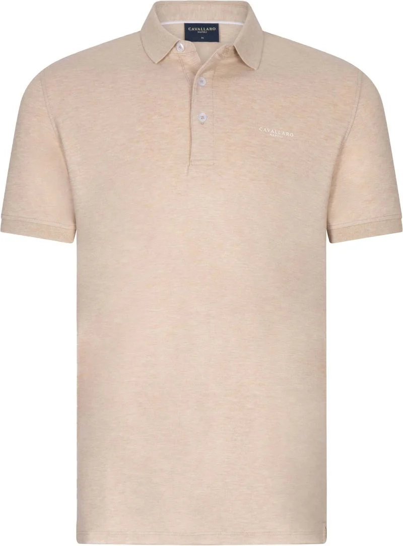 Cavallaro Bavegio Poloshirt Melange Beige - Größe M günstig online kaufen